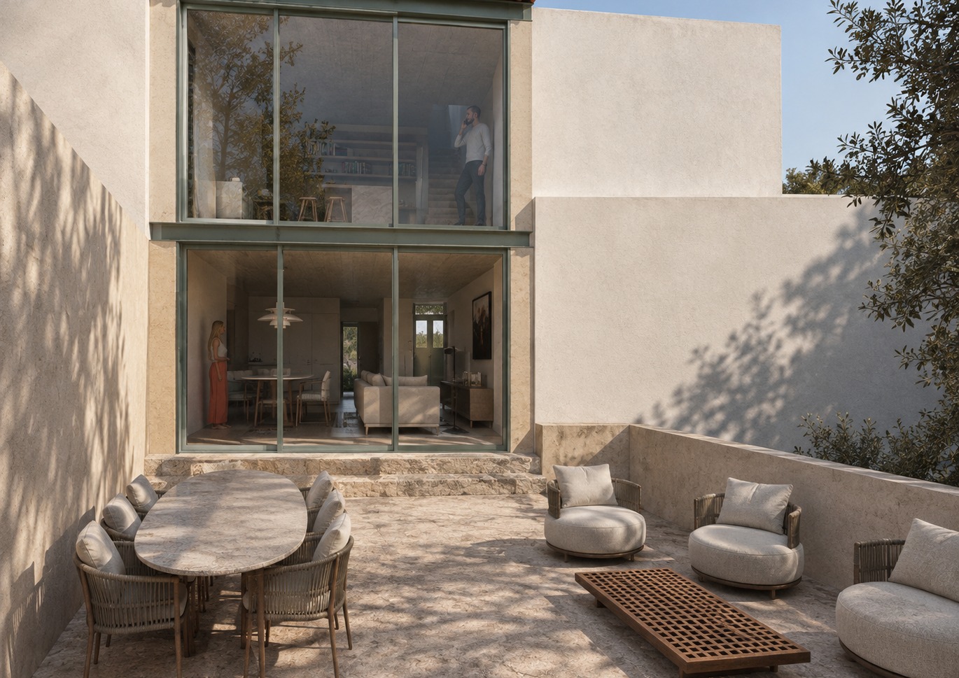 MR189 - Garden terrace and rear façade of the Monte Ramalde house
