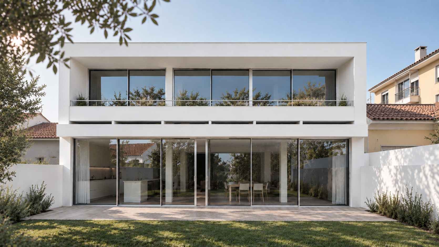 SJ222 – finished rear garden façade and terrace