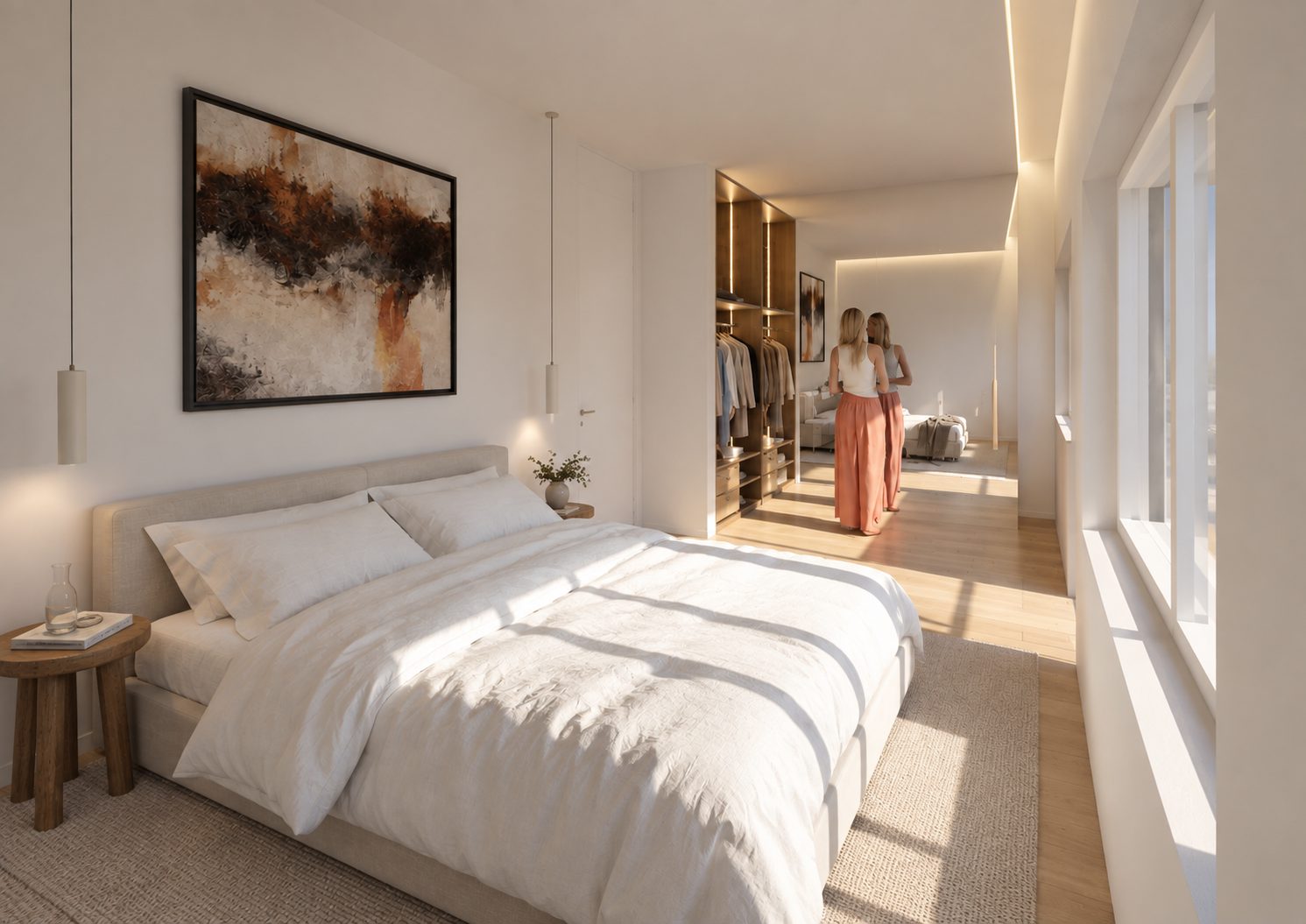 Suite de apartamento no projeto de reabilitação Quanza